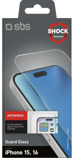 Protezione schermo Sbs TESCRGLIP1661 IPHONE GUARD GLASS 15 ° 16 Clear