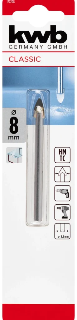 Punta trapano Kwb 177208 CLASSIC vetro