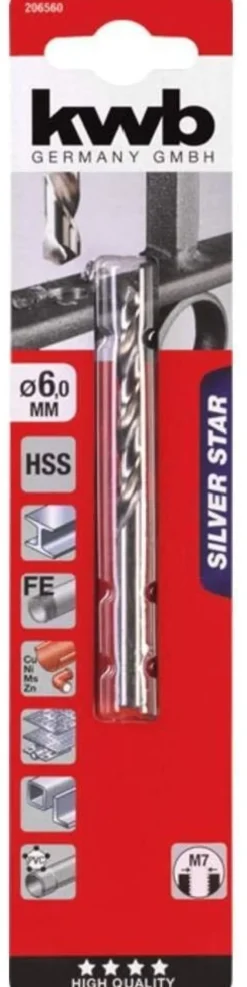 Punta trapano Kwb 206560 SILVER STAR metallo