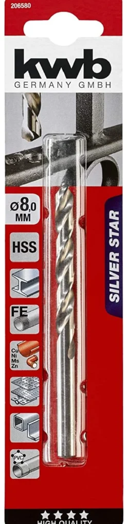 Punta trapano Kwb 206580 SILVER STAR metallo