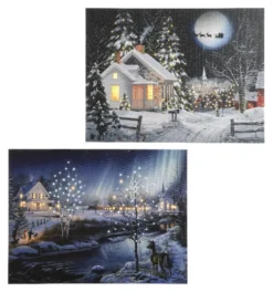 Quadro Natale Kaemingk 480631 Con luci Assortito