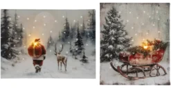 Quadro Natale Kaemingk 481330 Con luci Assortito
