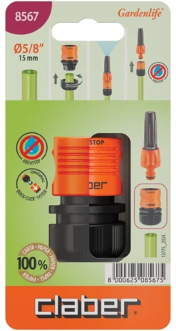 Raccordo automatico Claber 8567 GARDENLIFE Acquastop F
