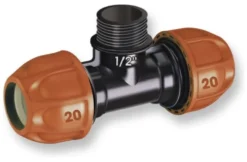 Raccordo derivatore Claber 90325 RAINJET a 3 vie filettato per tubi po