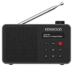 Radio Kenwood CR M25DAB B DAB+ Automatic Safety Alert Black e Grey