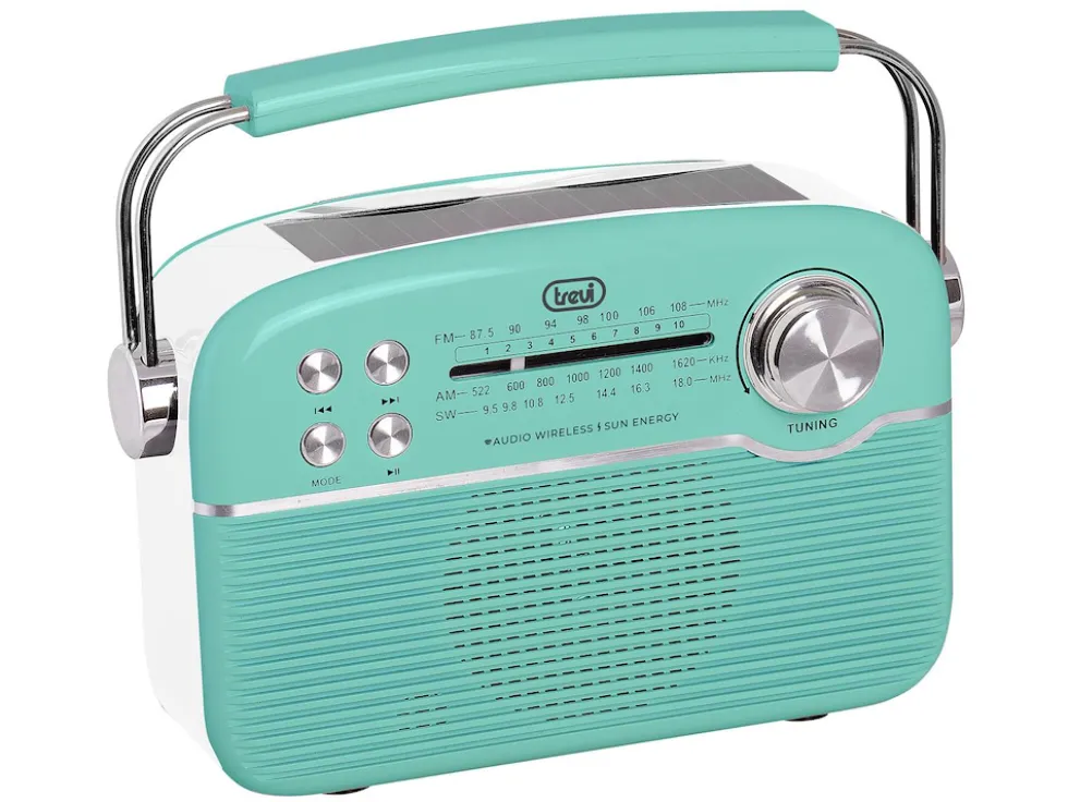 Radio portatile Trevi RA7F50BT con pannello solare e Bluetooth