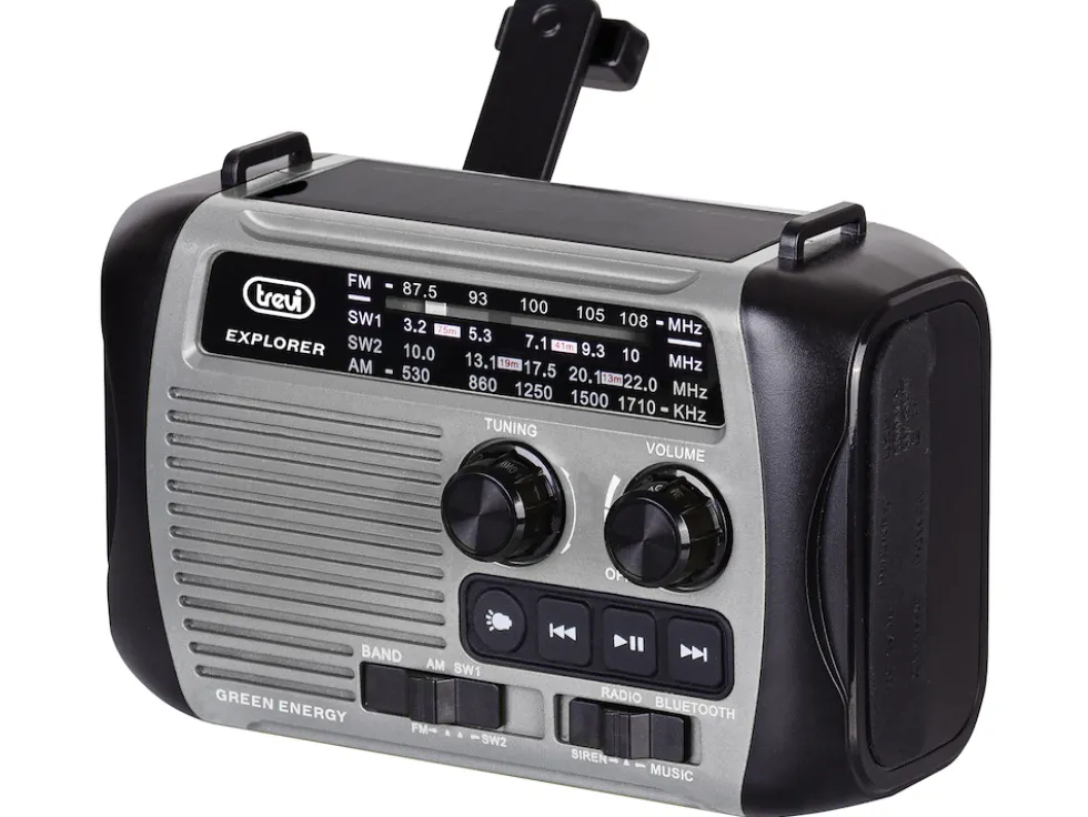 Radio portatile Trevi RA 7F30 BT con ricarica solare e dinamo