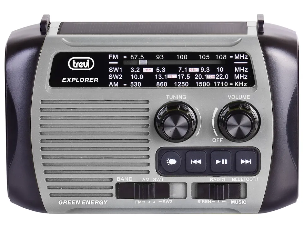 Radio portatile Trevi RA 7F30 BT con ricarica solare e dinamo