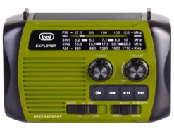 Radio portatile Trevi RA 7F30 BT con dinamo, solare e power bank
