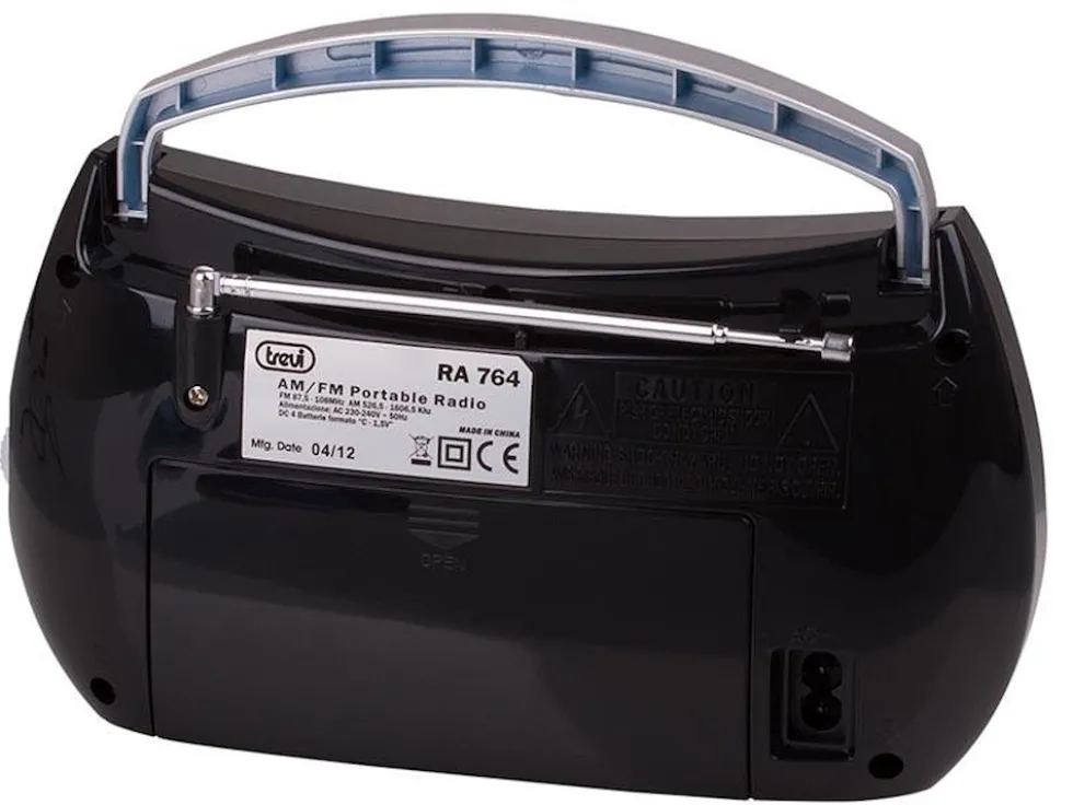 Radio portatile Trevi RA764NERO con 2 bande AM/FM