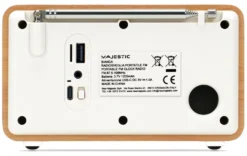 Radiosveglia Majestic 169262 WD BIANCA White e Wood