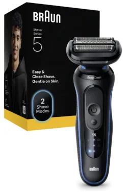 Rasoio barba Braun 52 B1000S SERIES 5 EasyClean Black e Blue