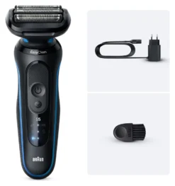 Rasoio barba Braun 52 B1000S SERIES 5 EasyClean Black e Blue