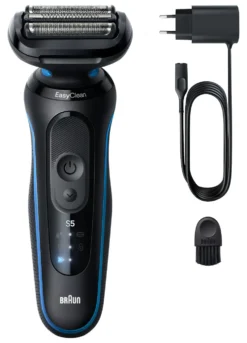 Rasoio barba Braun 52 B1000S SERIES 5 EasyClean Black e Blue