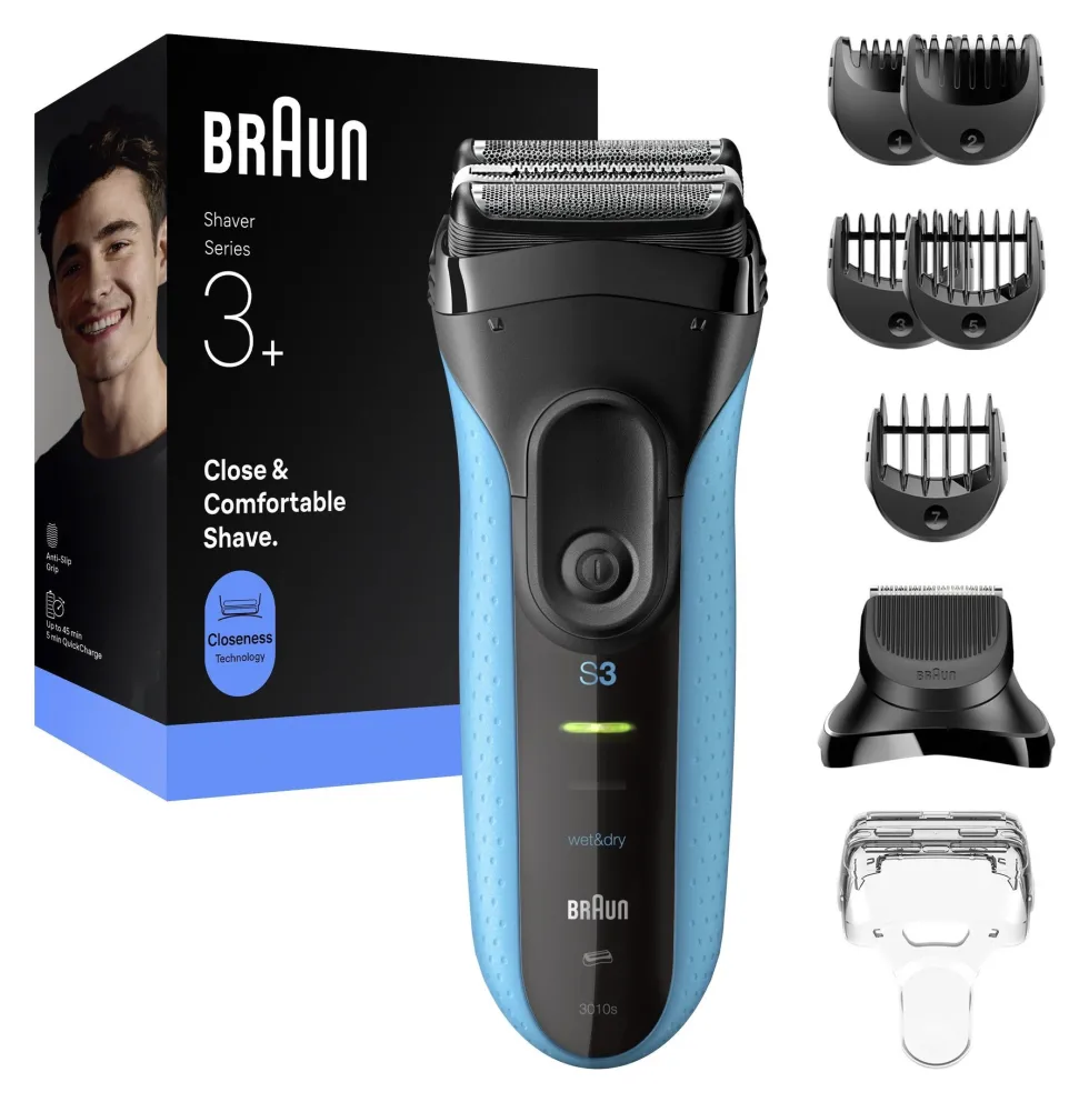 Rasoio barba Braun 3010BT SERIES 3+ Blue e Black