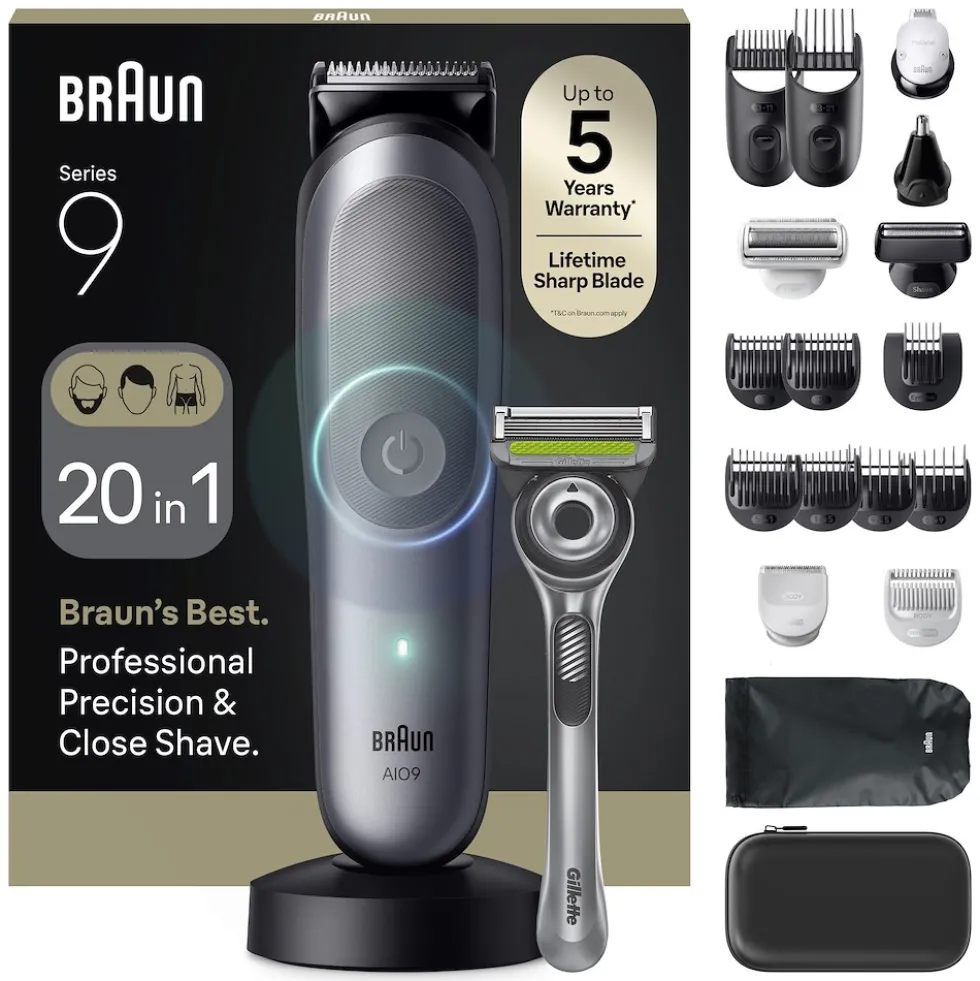 Rasoio elettrico Braun All-in-One Series 9 AIO9540 per viso e corpo