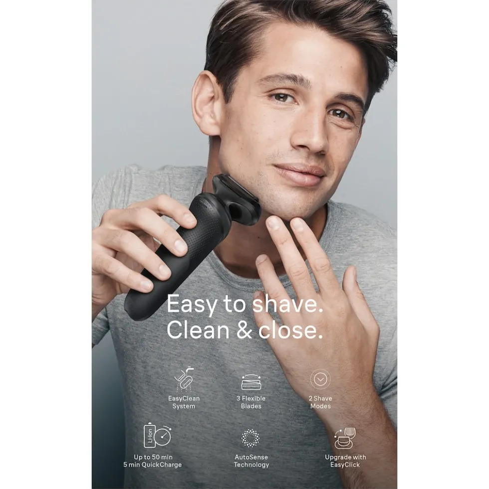 Rasoio elettrico Braun Series 5 52-N7200cc Wet&Dry con 6 accessori
