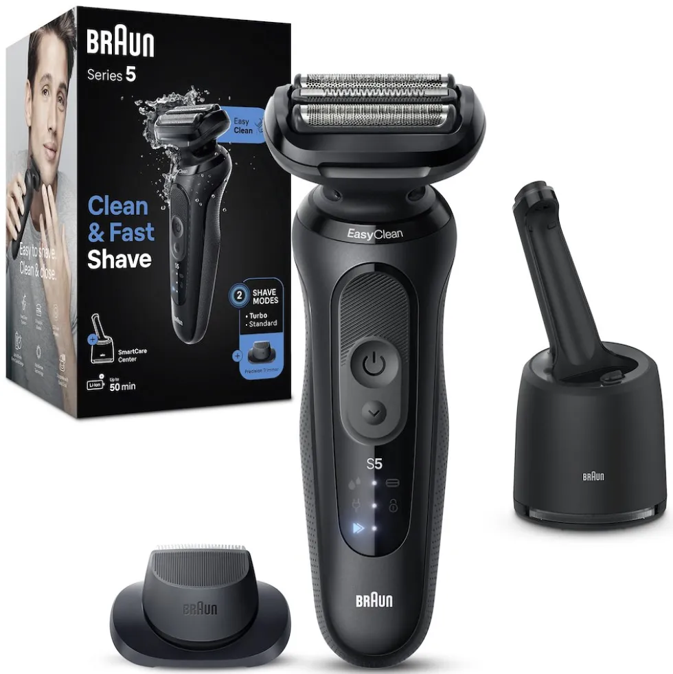 Rasoio elettrico Braun Series 5 52-N7200cc Wet&Dry con 6 accessori