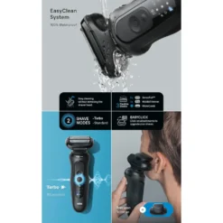 Rasoio elettrico Braun Series 5 52-N7200cc Wet&Dry con 6 accessori