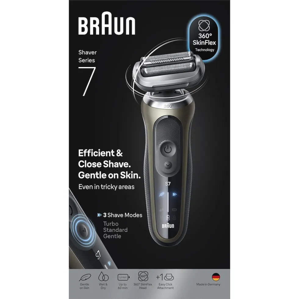 Rasoio elettrico Braun Series 7 72-C1200S con 360° SkinFlex