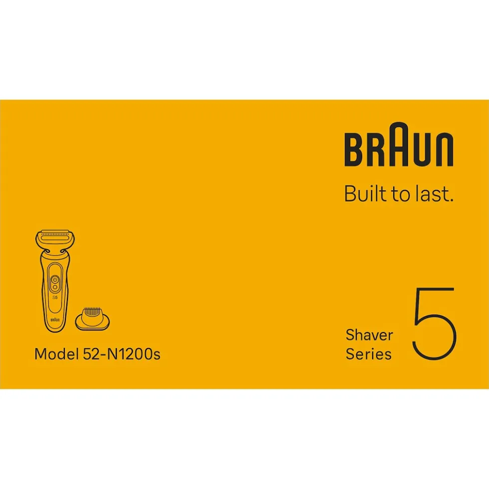Rasoio elettrico Braun Series 5 52-N1200S per rasatura facile e veloce