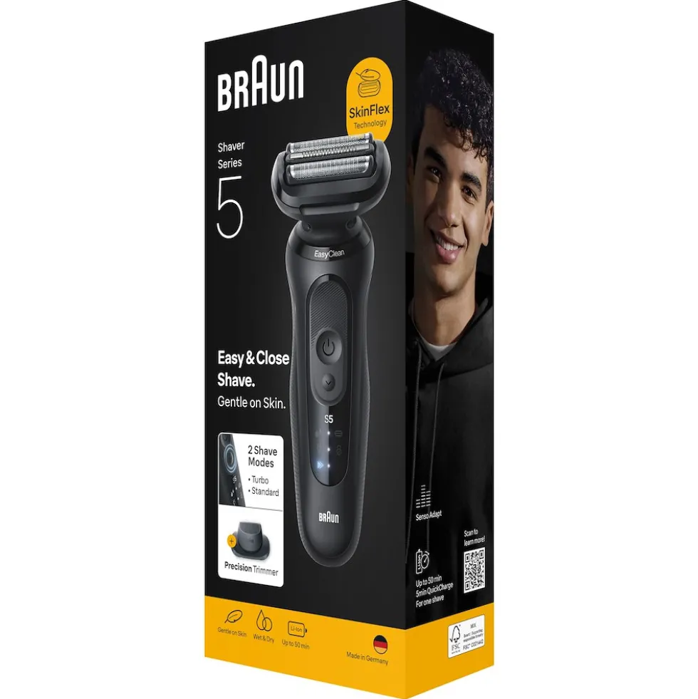 Rasoio elettrico Braun Series 5 52-N1200S per rasatura facile e veloce