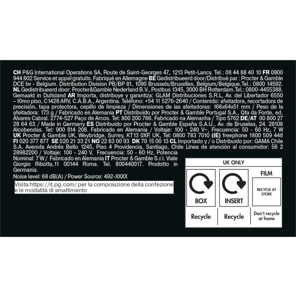 Rasoio elettrico Braun Series 5 52-N1200S per rasatura facile e veloce