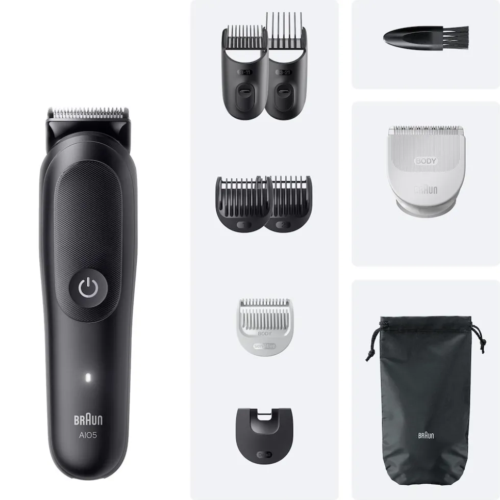 Regolabarba Braun All-in-One Series 5 AIO5540 con 9 accessori