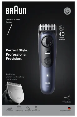 Regolabarba Braun BT7520 SERIES 7 Beard Trimmer Blue e Black