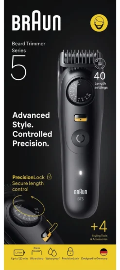 Regolabarba Braun BT5520 SERIES 5 Beard Trimmer Black