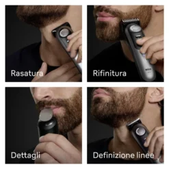 Regolabarba Braun BT9520 SERIES 9 Beard Trimmer Silver e Black