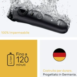 Regolabarba Braun Series 5 BT5520 con 40 lunghezze e 120 min autonomia