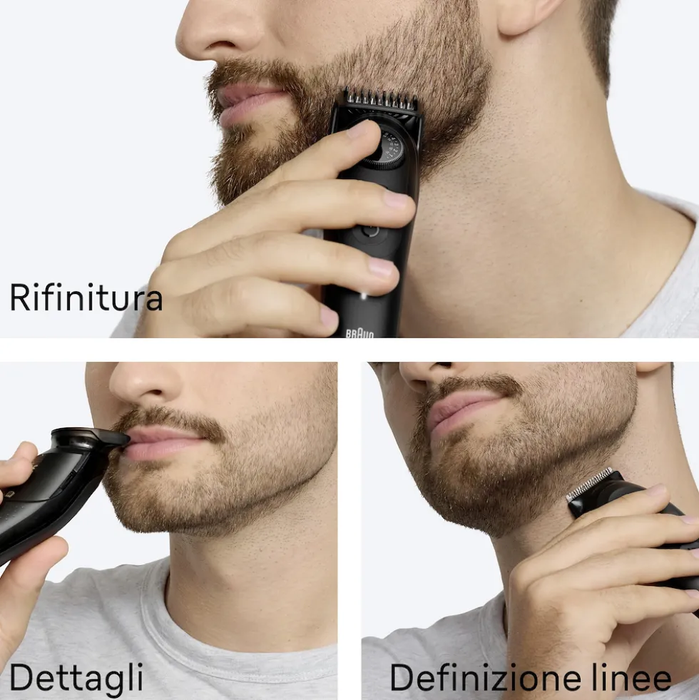 Regolabarba Braun Series 5 BT5520 con 40 lunghezze e 120 min autonomia