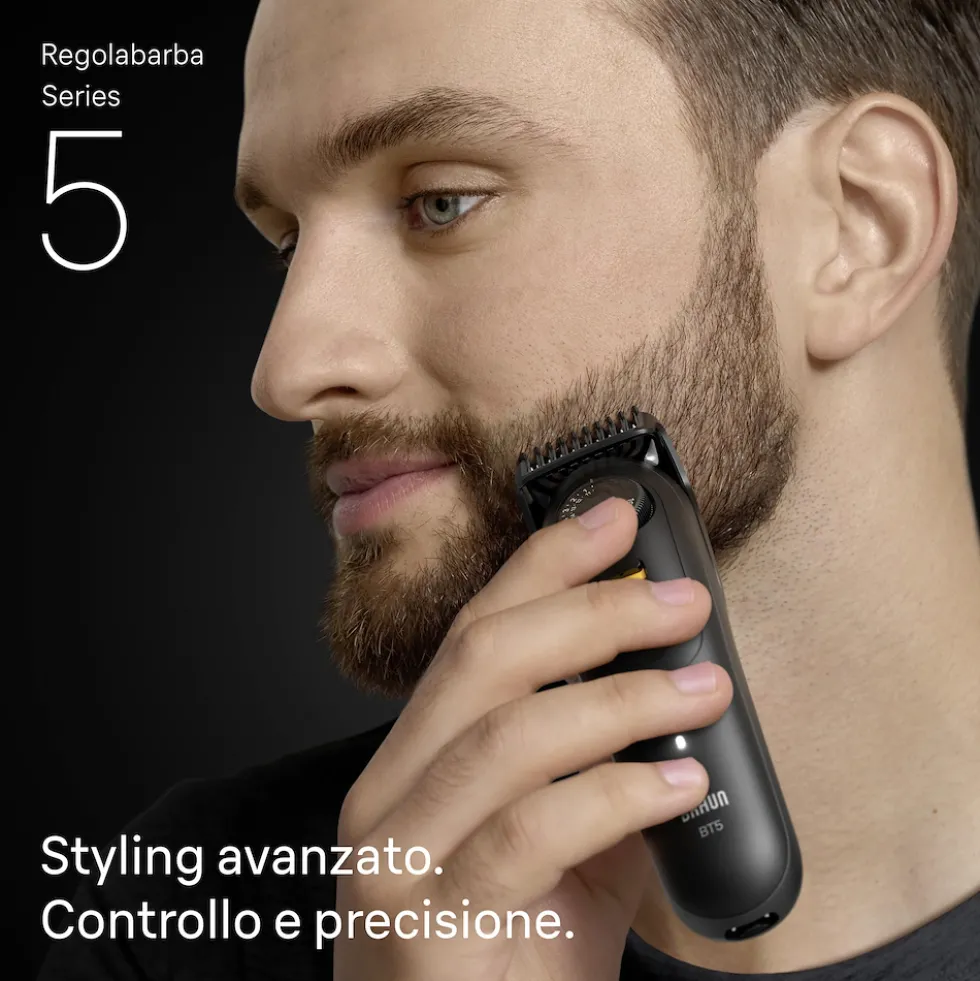Regolabarba Braun Series 5 BT5520 con 40 lunghezze e 120 min autonomia