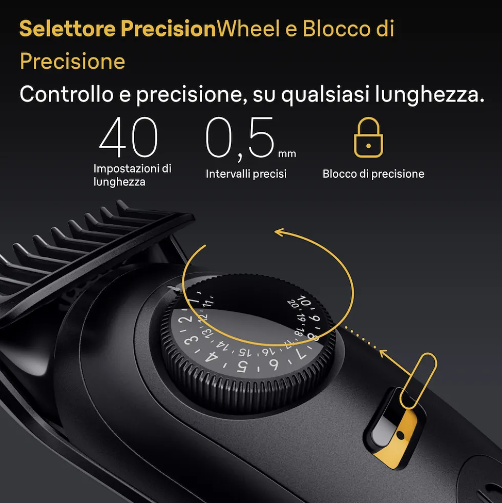 Regolabarba Braun Series 5 BT5520 con 40 lunghezze e 120 min autonomia