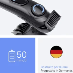 Regolabarba Braun Series 3 BT3520 con 40 lunghezze e 50 min di autonomia