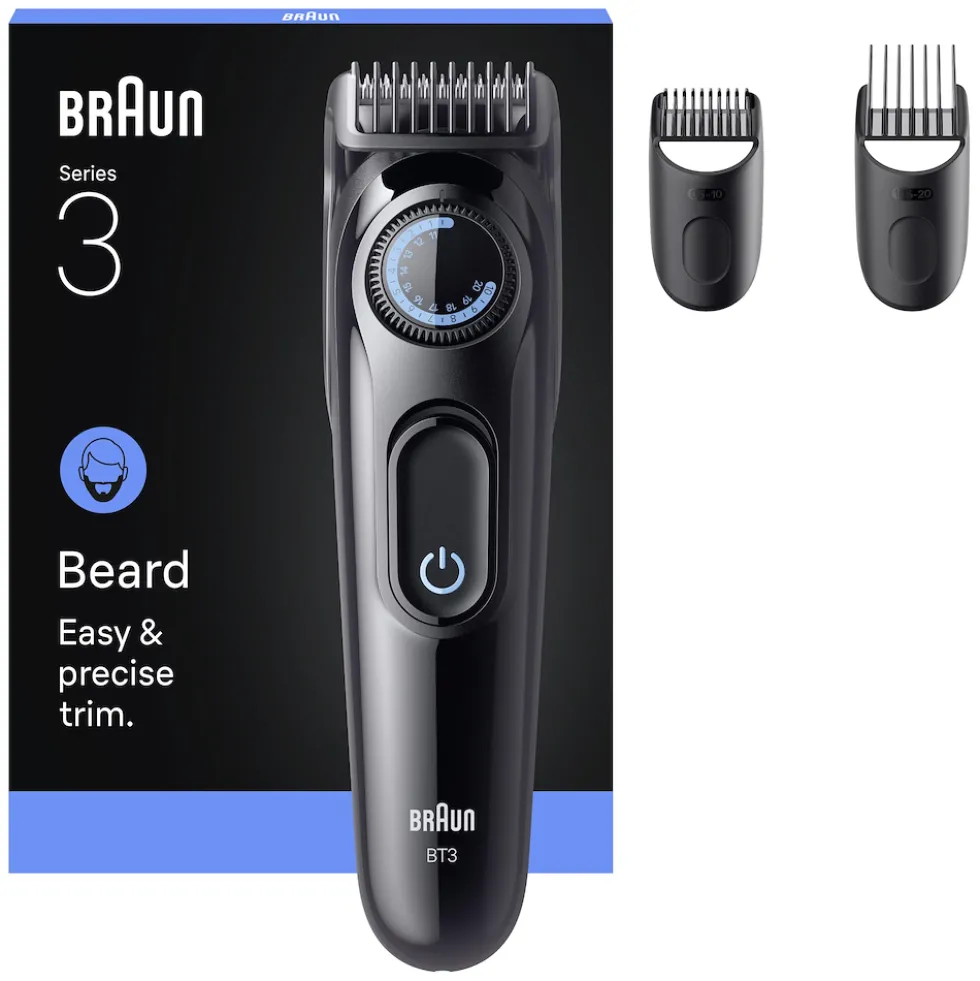 Regolabarba Braun Series 3 BT3520 con 40 lunghezze e 50 min di autonomia