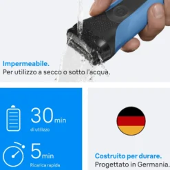 Regolabarba Braun Series 3 310BT Wet&Dry autonomia 30 min