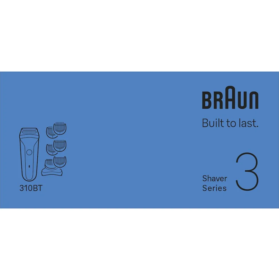 Regolabarba Braun Series 3 310BT Wet&Dry autonomia 30 min