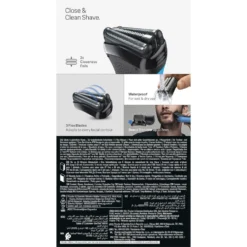 Regolabarba Braun Series 3 310BT Wet&Dry autonomia 30 min