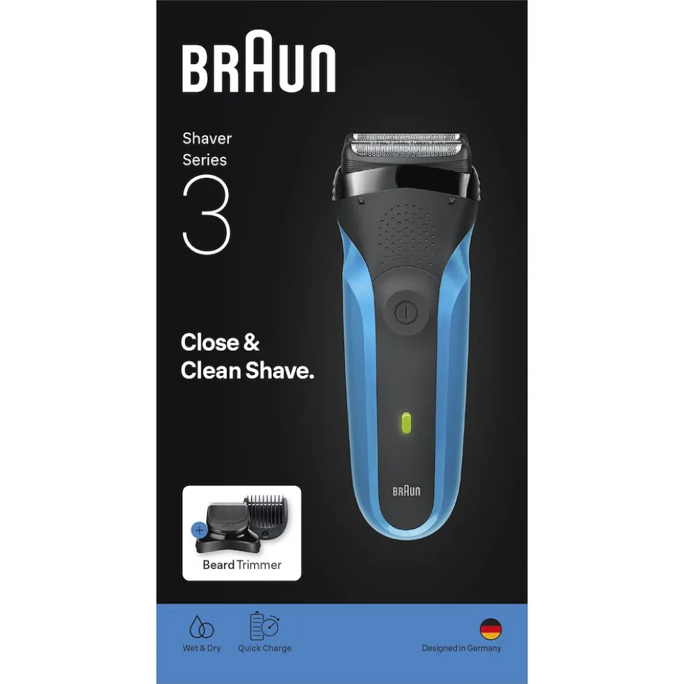 Regolabarba Braun Series 3 310BT Wet&Dry autonomia 30 min
