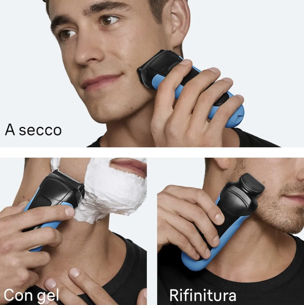 Regolabarba Braun Series 3 310BT Wet&Dry autonomia 30 min