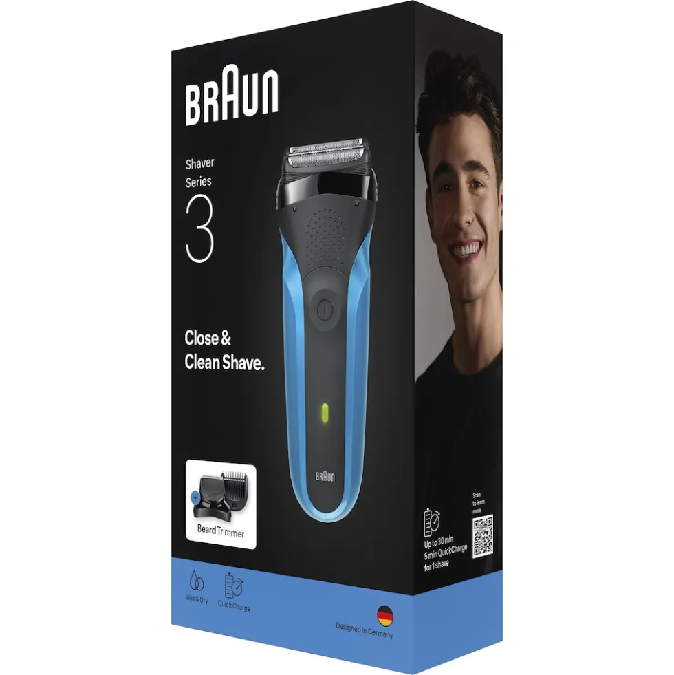 Regolabarba Braun Series 3 310BT Wet&Dry autonomia 30 min