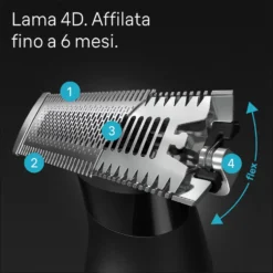 Regolabarba e rasoio elettrico Braun Series XT5100 viso e corpo