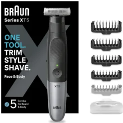 Regolabarba e rasoio elettrico Braun Series XT5100 viso e corpo