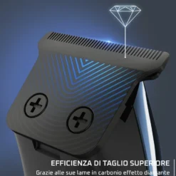 Regolabarba Rowenta TN1851 con lame in carbonio effetto diamante