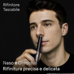 Rifinitore naso e orecchie Braun EN20 con doppia lama lavabile