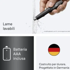 Rifinitore naso e orecchie Braun EN20 con doppia lama lavabile