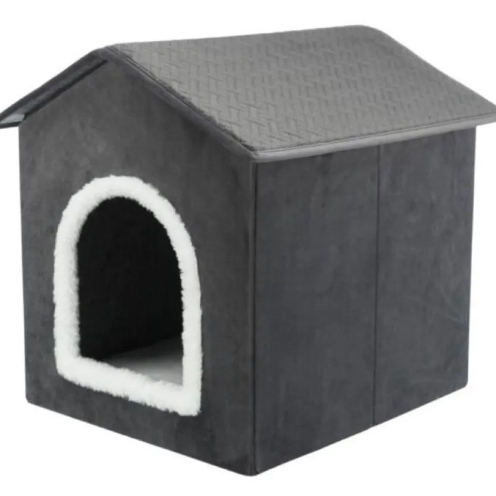 Rifugio - TRIXIE - Livia - 50 x 50 x 54 cm - Grigio scuro / Bianco