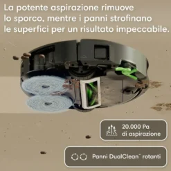 Robot aspirapolvere e lavapavimenti Roomba Plus 415 Combo con base autolavante